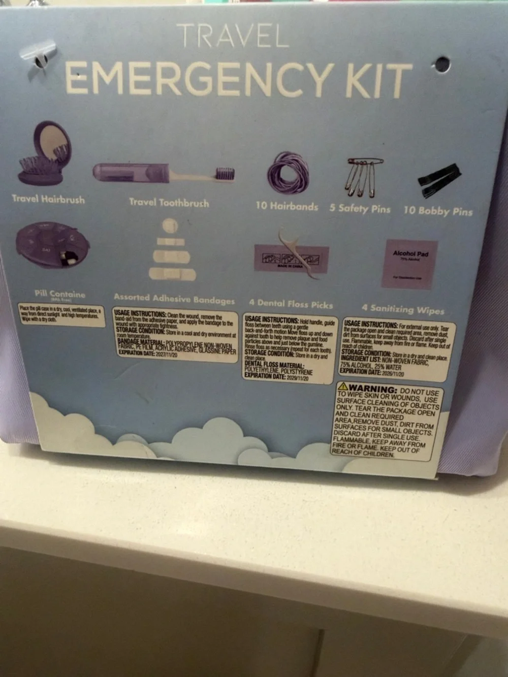 lumie. Travel Emergency Kit – Lavender - Picture 3 of 3